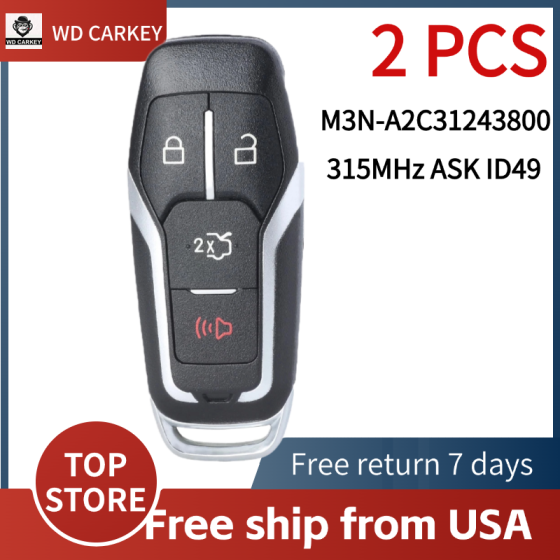 2PCS/BOX 315MHz ASK ID49 Chip M3N-A2C31243800 164-R8109(No logo)